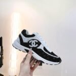 Chanel Suede Sneakers White Black G39230 X56653 94305 - Image 2