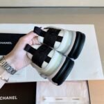 Chanel Velvet Sneakers Ivory And Black G35617 - Image 4