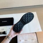 Chanel Velvet Sneakers Ivory And Black G35617 - Image 5