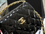 Chanel Mini Foldable Bag With Handle Polished Calfskin Black 19Cm As4472 B16280 94305 - Image 7
