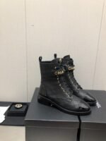 Chanel Combat Boots Black G45005 B13037 94305 - Image 2