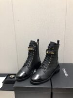 Chanel Combat Boots Black G45005 B13037 94305 - Image 3