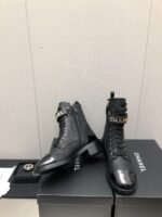 Chanel Combat Boots Black G45005 B13037 94305 - Image 4