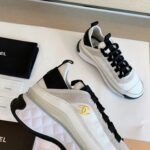 Chanel Velvet Sneakers Ivory And Black G35617 - Image 7