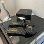 Chanel 23P Quilted Cc Chain Mule Sandal Black G39954 X56940 94305 - Image 6