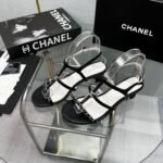 Chanel Sandals Metal Black G39645 X01000 94305 - Image 6