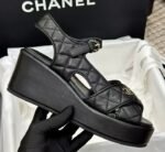 Chanel Quilted Sandals Black G39918 - Image 4