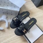 Chanel Patent Quilted CC Slides Black - Image 2