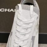 Chanel Cruise Sock Sneaker White Gray - Image 3