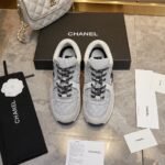 Chanel Low Top Trainer Gray White - Image 6
