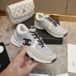 Chanel Low Top Trainer Gray White - Image 7