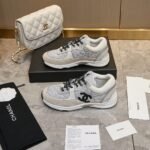 Chanel Low Top Trainer Gray White - Image 8