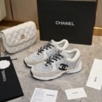 Chanel Low Top Trainer Gray White - Image 2