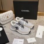 Chanel Low Top Trainer Gray White - Image 9