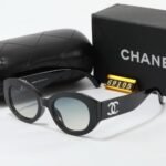 Chanel Oval Sunglasses Acetate and Nylon Black - Image 2