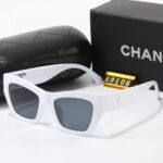 Chanel Cat Eye Sunglasses Acetate And Nylon White - Image 2