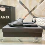 Chanel Slippers With Cc Silver Hardware Black G45172 B13906 Nq961 - Image 8