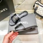 Chanel Slippers With Cc Silver Hardware Black G45172 B13906 Nq961 - Image 7