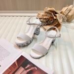 Chanel Sandal Pump Stone Beads Black Silver G45365 B15306 - Image 2