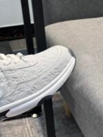 Chanel Cc Embossed Logo Suede White - Image 3