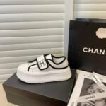 Chanel White CC Cap Toe Slipon Sneaker - Image 5