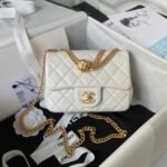Chanel 23S Mini Flap Bag Camellia White 18cm - Image 2