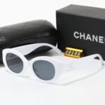Chanel Oval Sunglasses Acetate And Nylon White - Image 2