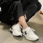 Chanel Mesh Suede Sneaker White Black G37492 Y55236 10601 - Image 6