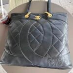 Chanel CC Caviar Shopping Bag Black 37cm - Image 9