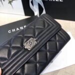 Chanel Boy Flap Long Wallet Ruthentium Hardware Black 19Cm - Image 6