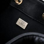 Chanel 25 Handbag, vintage black and gold, classic chain design - Image 9