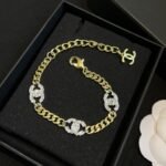 Chanel Interlocking Bracelet Gold Silver And Transparent Ab6442 B06011 Nc835 - Image 3