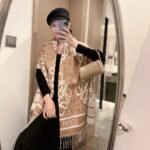 Loewe Anagram Scarf Beige 180Cm - Image 3