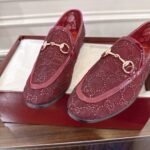 Gucci Women Gg Crystal Jordaan Loafer Red 835483 Faeq0 6255 - Image 8
