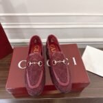 Gucci Women Gg Crystal Jordaan Loafer Red 835483 Faeq0 6255 - Image 3