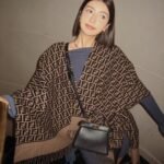 Fendi Poncho Brown Wool And Cashmere Poncho Fxx723Aqcwf0Qe1 - Image 6
