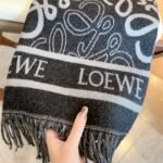 Loewe Anagram Scarf Black 180Cm - Image 5