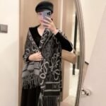 Loewe Anagram Scarf Black 180Cm - Image 3