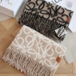 Loewe Anagram Wool Scarf Beige - Image 8