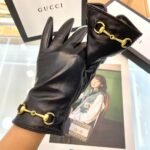 Gucci Leather Gloves With Horsebit Black Leather 787389 3Sai6 1000 - Image 7