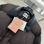 Miumiu Technical Ponge Cropped Down Jacket Brown Ml1107 15Wx F0192 S Ooo - Image 4