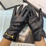 Gucci Leather Gloves With Horsebit Black Leather 787389 3Sai6 1000 - Image 4