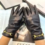 Gucci Leather Gloves With Horsebit Black Leather 787389 3Sai6 1000 - Image 3