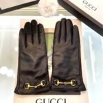 Gucci Leather Gloves With Horsebit Black Leather 787389 3Sai6 1000 - Image 2