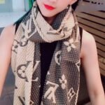 Louis Vuitton Logomania Shine Scarf Beige 180Cm - Image 3