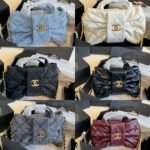 Chanel Mini Bow Bag Washed Denim And Gold Tone Metal Blue 21Cm - Image 9