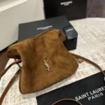 Saint Laurent Jamie Shoulder Pouch In Caramel Cognac 26Cm 8627121U8P72916 - Image 2