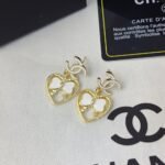 Chanel Metal Enamel Cc Heart Drop Earrings Gold Abf305 B19851 Nafgv - Image 2