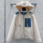 Louis Vuitton Monogram Accent Fleece Jacket Beige 1Aiqqj - Image 2