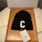 Celine Initial Beanie Black 2Ag50378U 38No - Image 2